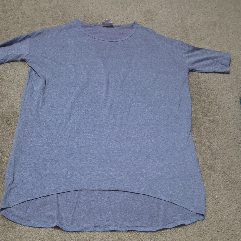 Lularoe Heathered Periwinkle Blue IRMA  Lularoe XXS top